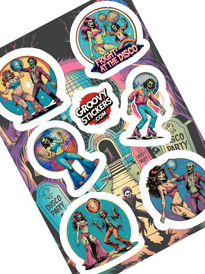 Zombie Disco Party Sticker Sheet product image (1)