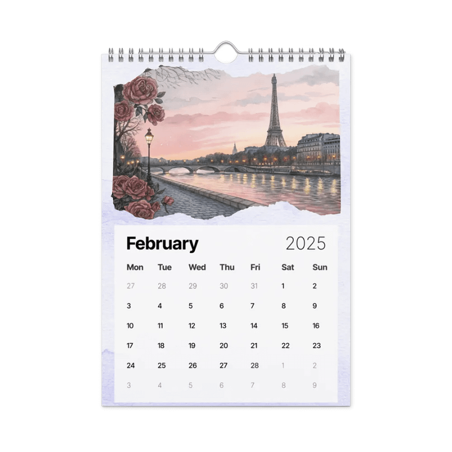 WORLD CAPITALS WATERCOLOR WALL CALENDAR 2025 product image (5)