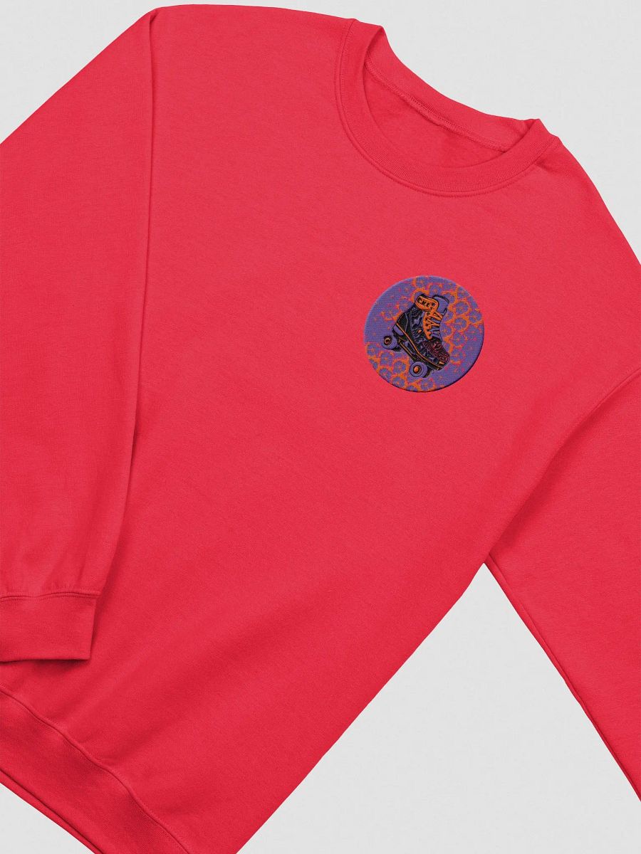 Evie skates Red Jumper with purple/orange logo product image (3)
