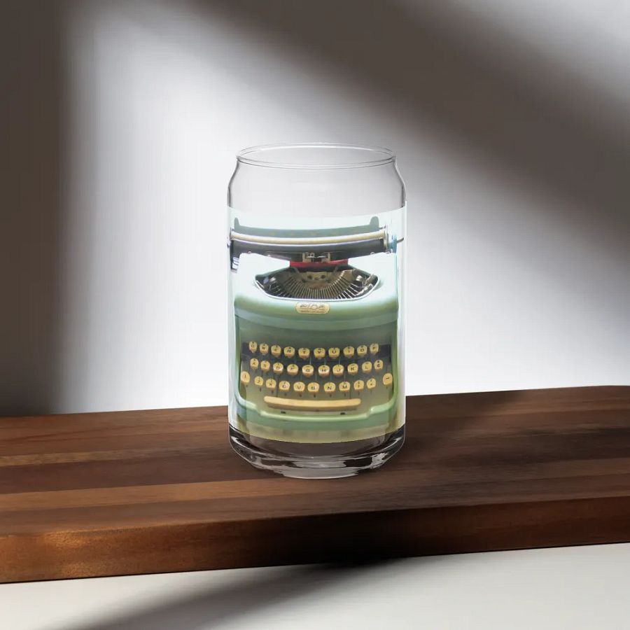Mint Blue Typewriter-Inspired Glass product image (5)