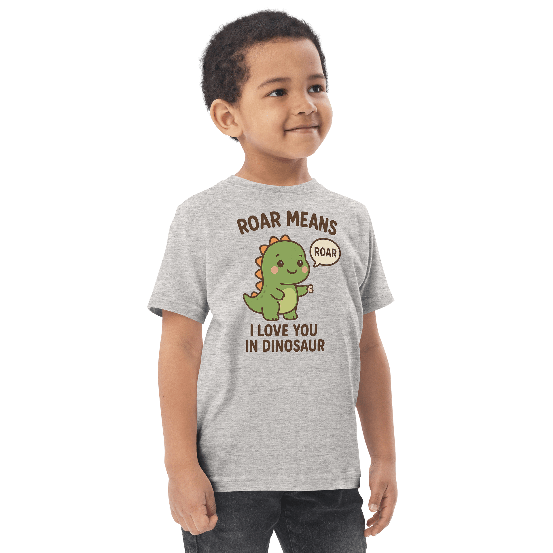 🦖“Roar Means I Love You in Dinosaur” Toddler T-Shirt product image (8)