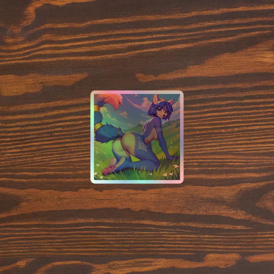 Krystal Posing With Butt (Star Fox) - Holographic Pornographic Sticker Sheet product image (5)
