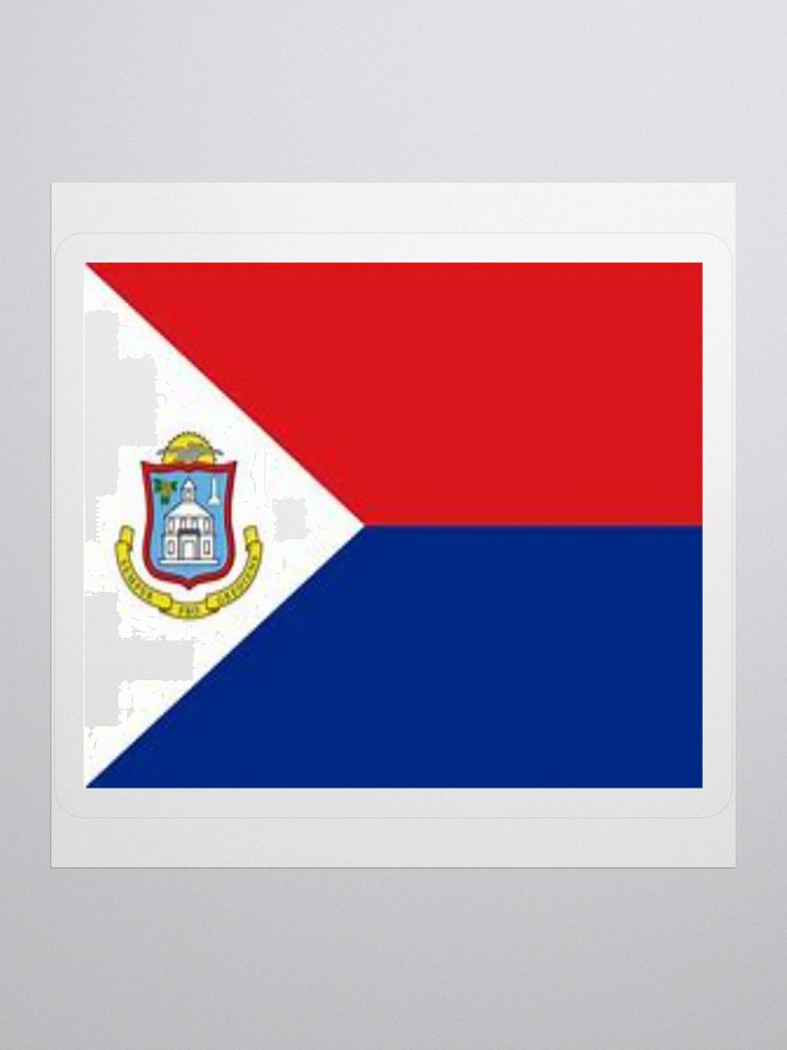 Sint Maarten Flag Sticker - Durable Vinyl for Indoor Use - Multiple Sizes Available product image (2)