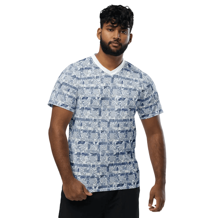 Blue Rainforest | Recycled Unisex Sports Jersey product image (1)