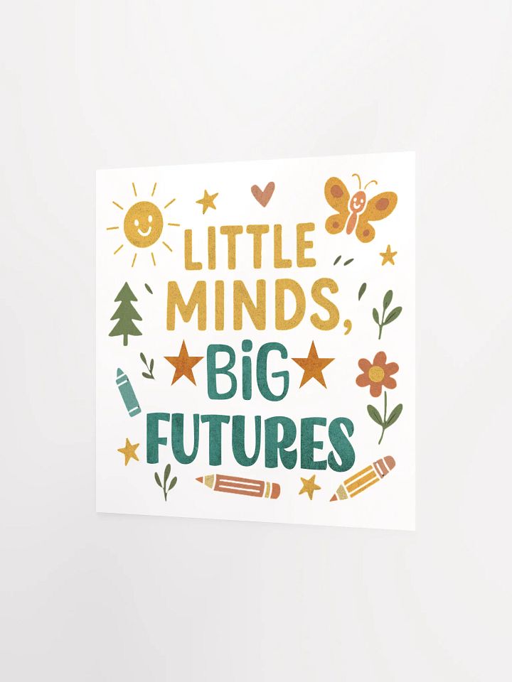 Little Minds Big Futures Poster – Retro Classroom Wall Art for Teachers product image (6)