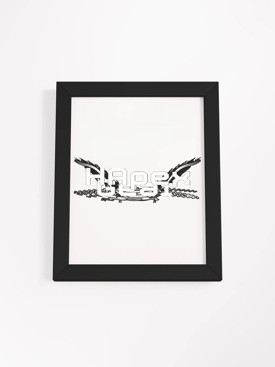 Framed - High-Quality Matte Poster - Embroidered - White HApex Gear White Logo product image (1)