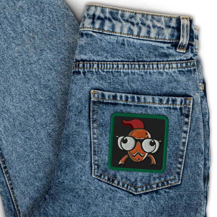 FEESH Logo Square Patch [green border] product image (3)