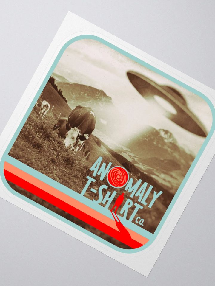 Vintage UFO Cattle Abduction Kiss Cut Stickers product image (2)