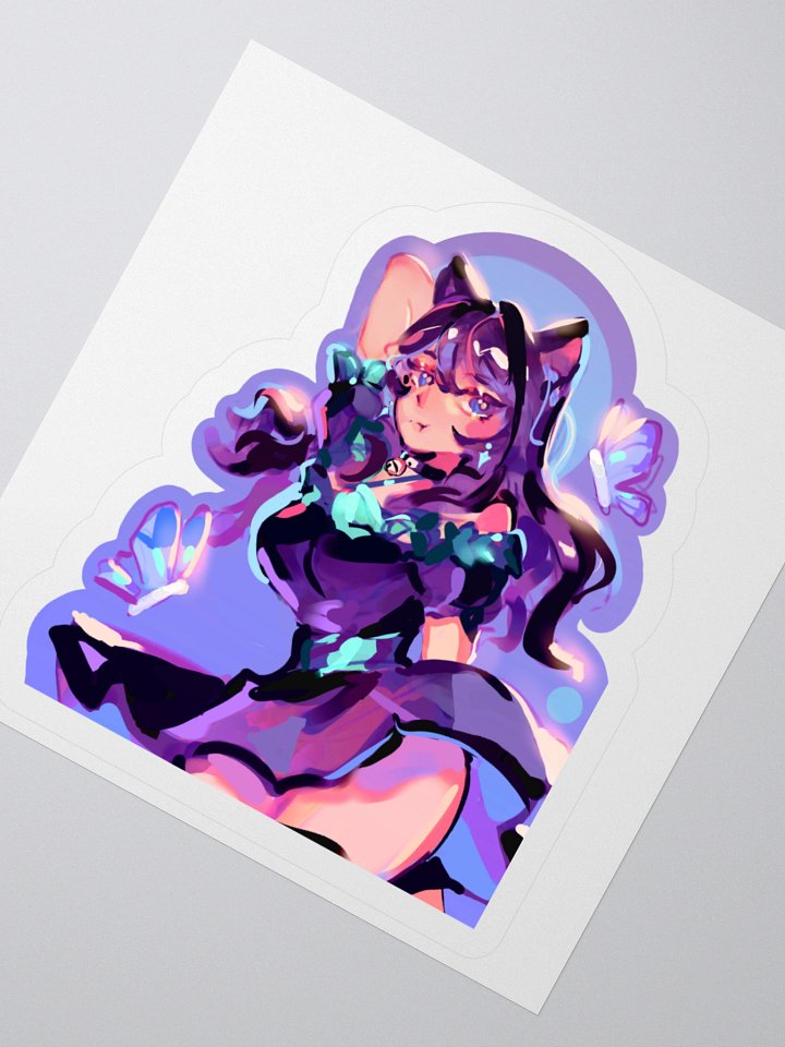 Catgirl Central Sticker 3" product image (2)