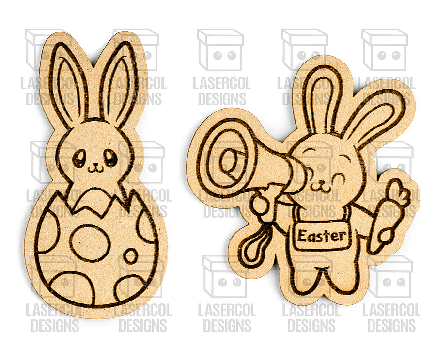 Easter Bunny Paint Kit DIY Cut Outs Set 3 - Laser Cut Files product image (6)