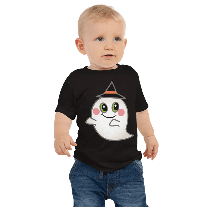 Spooky Cute Witch Hat Ghost Baby Tee product image (1)