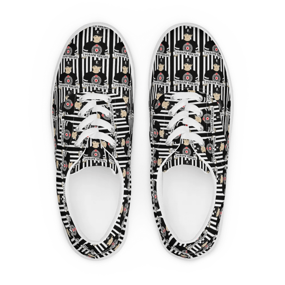 Grobari Čikago KK Partizan Men's Lace-Up Canvas Shoes product image (11)