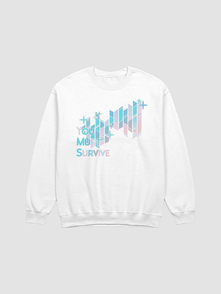 "YOU MUST SURVIVE" Stained Glass Sweatshirt (White) product image (1)