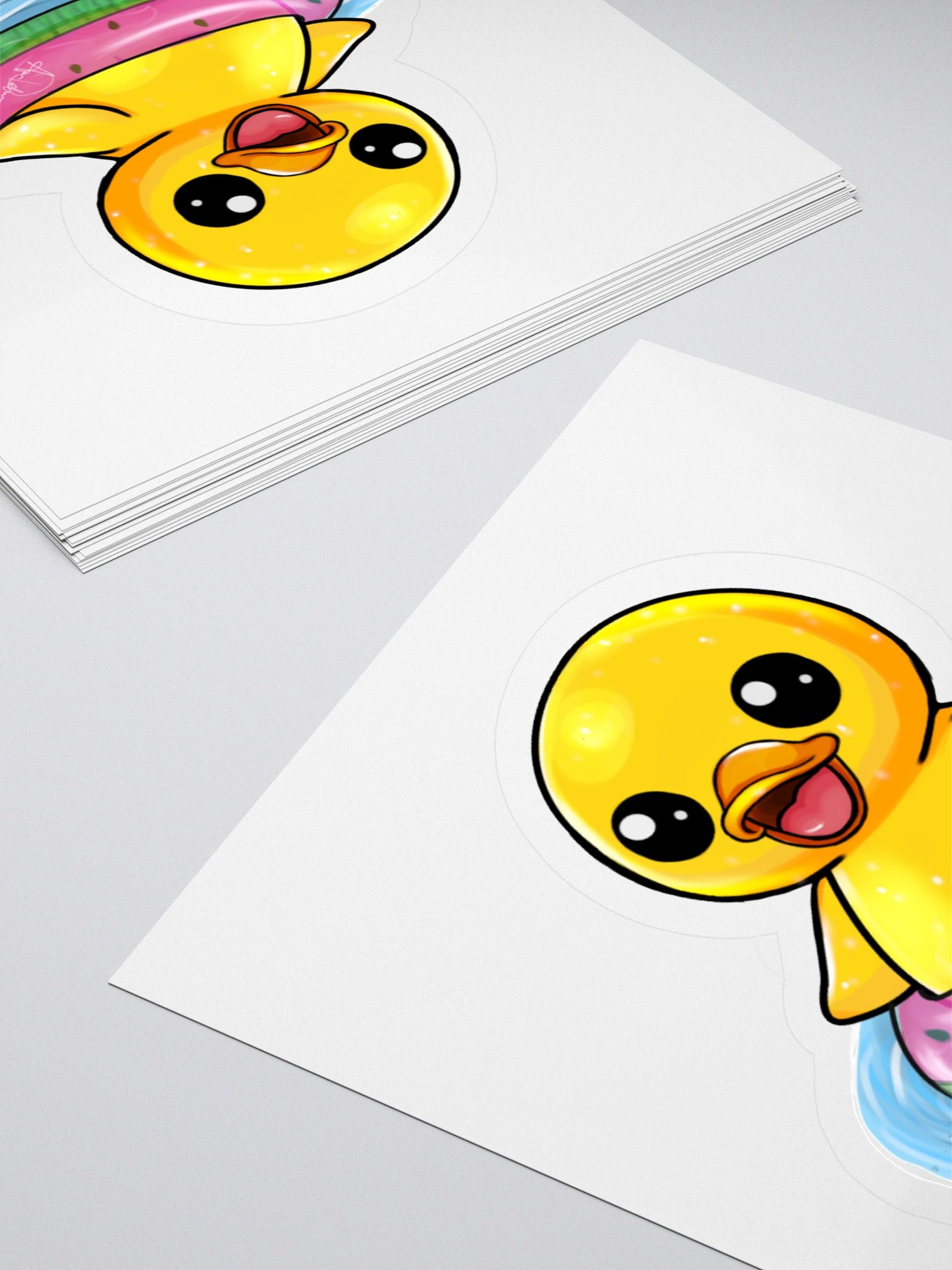 Summer Fun Ducky Kiss Cut Vinyl Sticker product image (4)