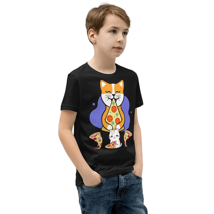 Kitty vs Pizza Kids Shirt product image (2)