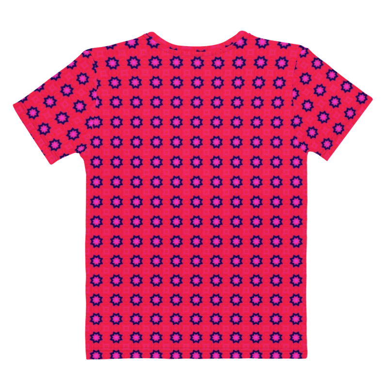 Abstract Red Ladies T Shirt product image (16)
