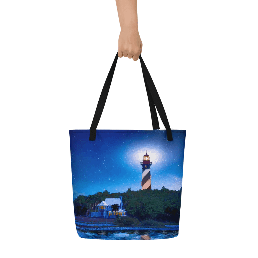 St. Augustine Lighthouse – Florida Starry Night Tote Bag product image (10)