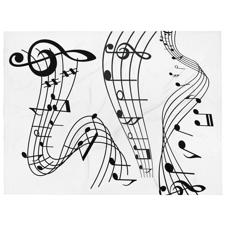 Musical Notes Pattern Design Throw Blanket product image (1)