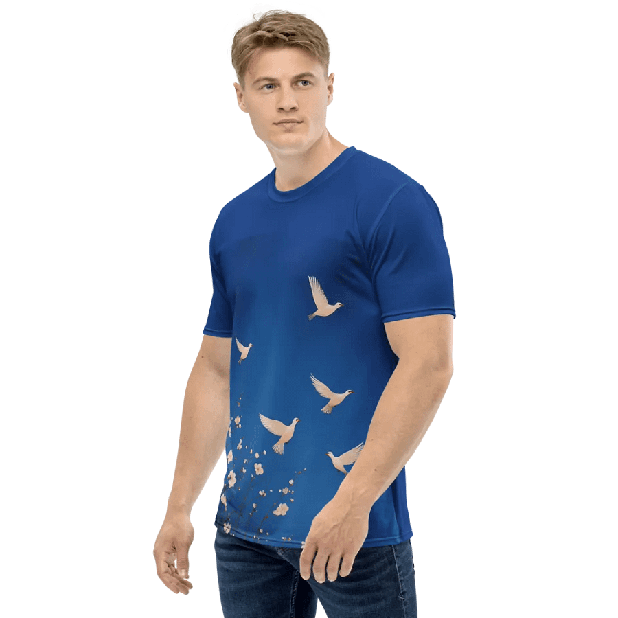 Skyward Serenity All-Over Print Tee. Japanese Art Style product image (2)