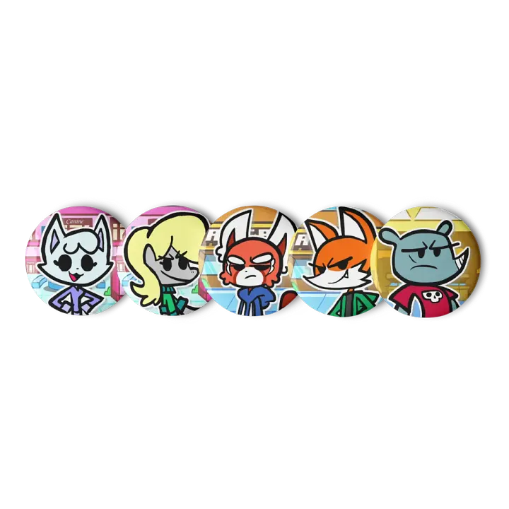 Top and RabRab (Wildside Citizens) Pin Buttons Set 1 product image (2)