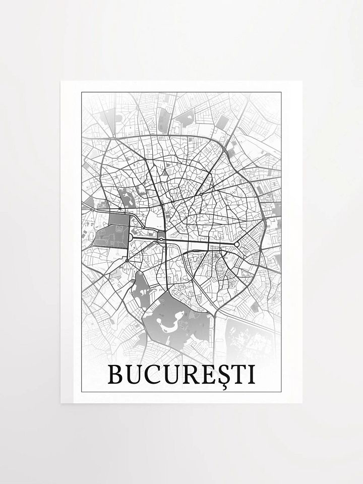București, Romania, city map print product image (2)