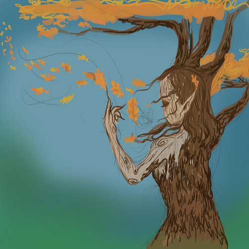 Speed doodle I did At a weird hour yesterday... Prompts 1+31 for Inktober: Foliage and Farewell. #Inktober #InktoberOutOfOrde...