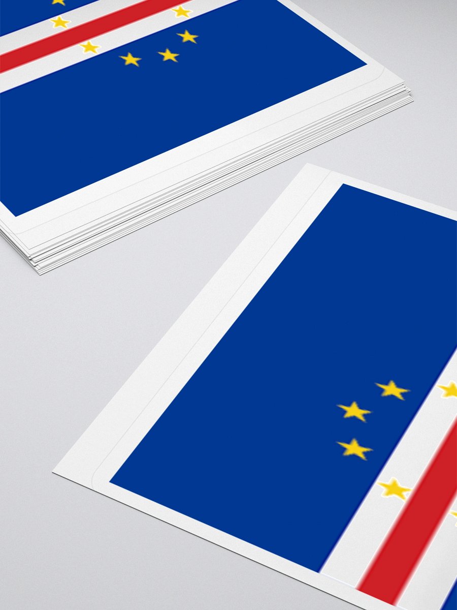 Cape Verde Flag Sticker | 10 Stars Design | Durable Vinyl | 3 Sizes product image (11)