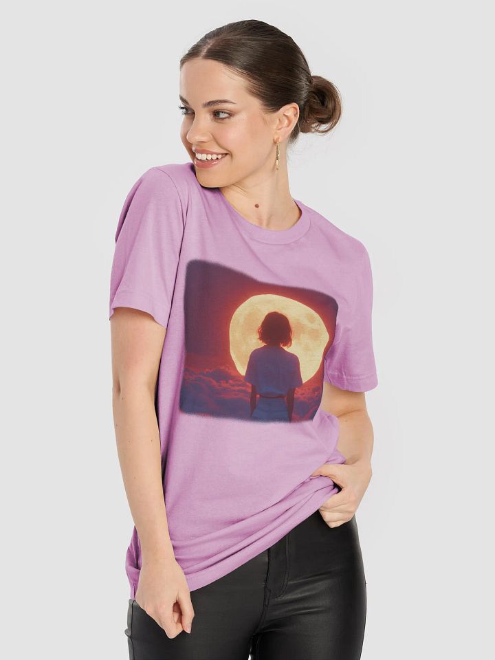 Woman watching the moon from a mountain top product image (12)