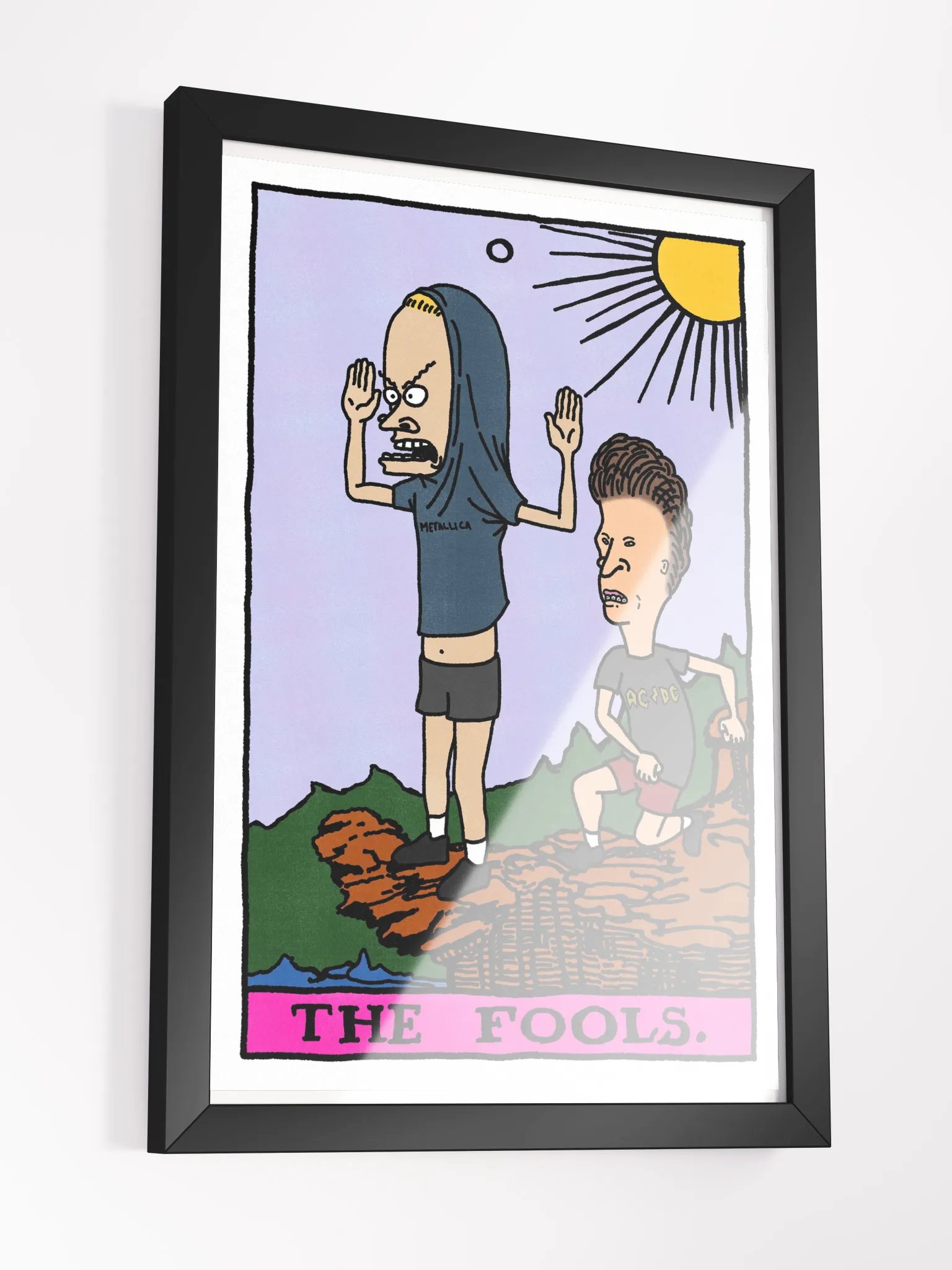 Cornholio Beavis and Butthead Fool Tarot Card Framed Print product image (3)