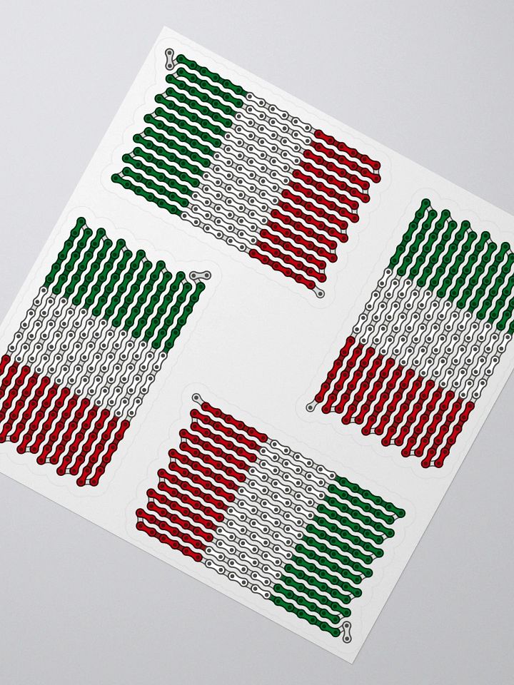 Italy Bike Chain Flag Sticker 4 Pack product image (2)