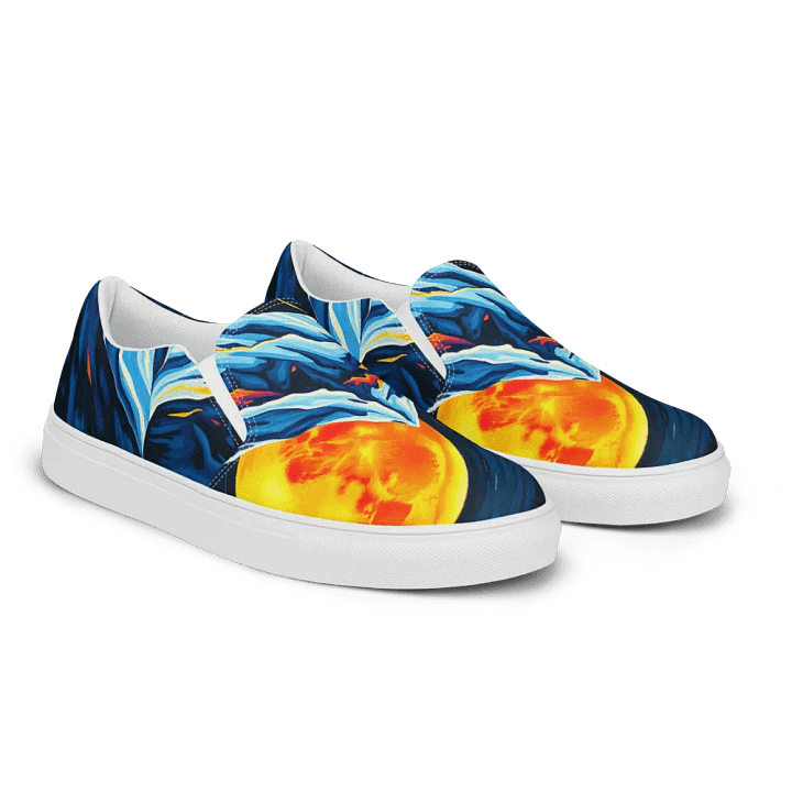 Moonlit Mountain Women's canvas Slip-On Shoes product image (2)