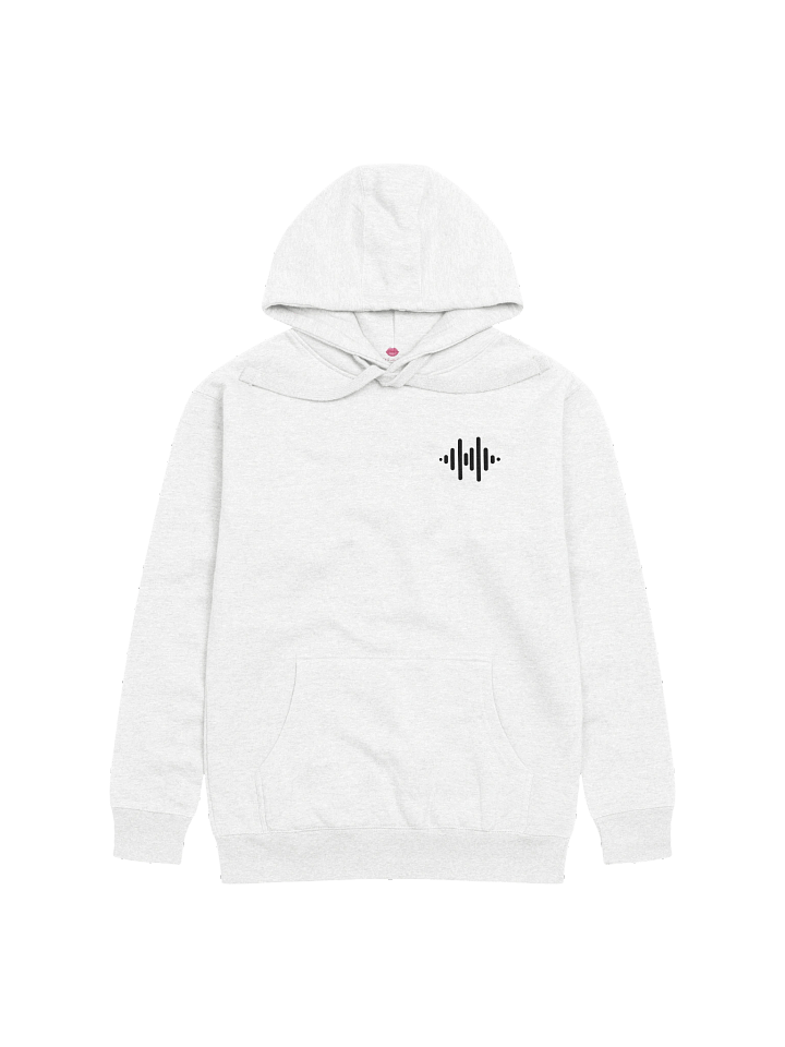 ASMR with MAPA Premium Unisex Hoodie – Soundwave Design (White) product image (1)