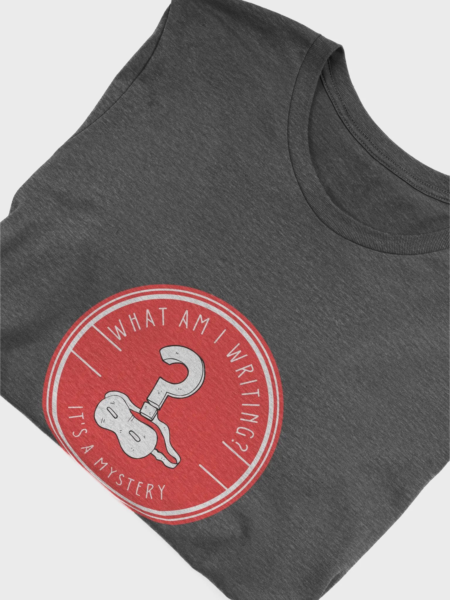 What am I Writing? It's a Mystery - dark grey heather t-shirt product image (5)