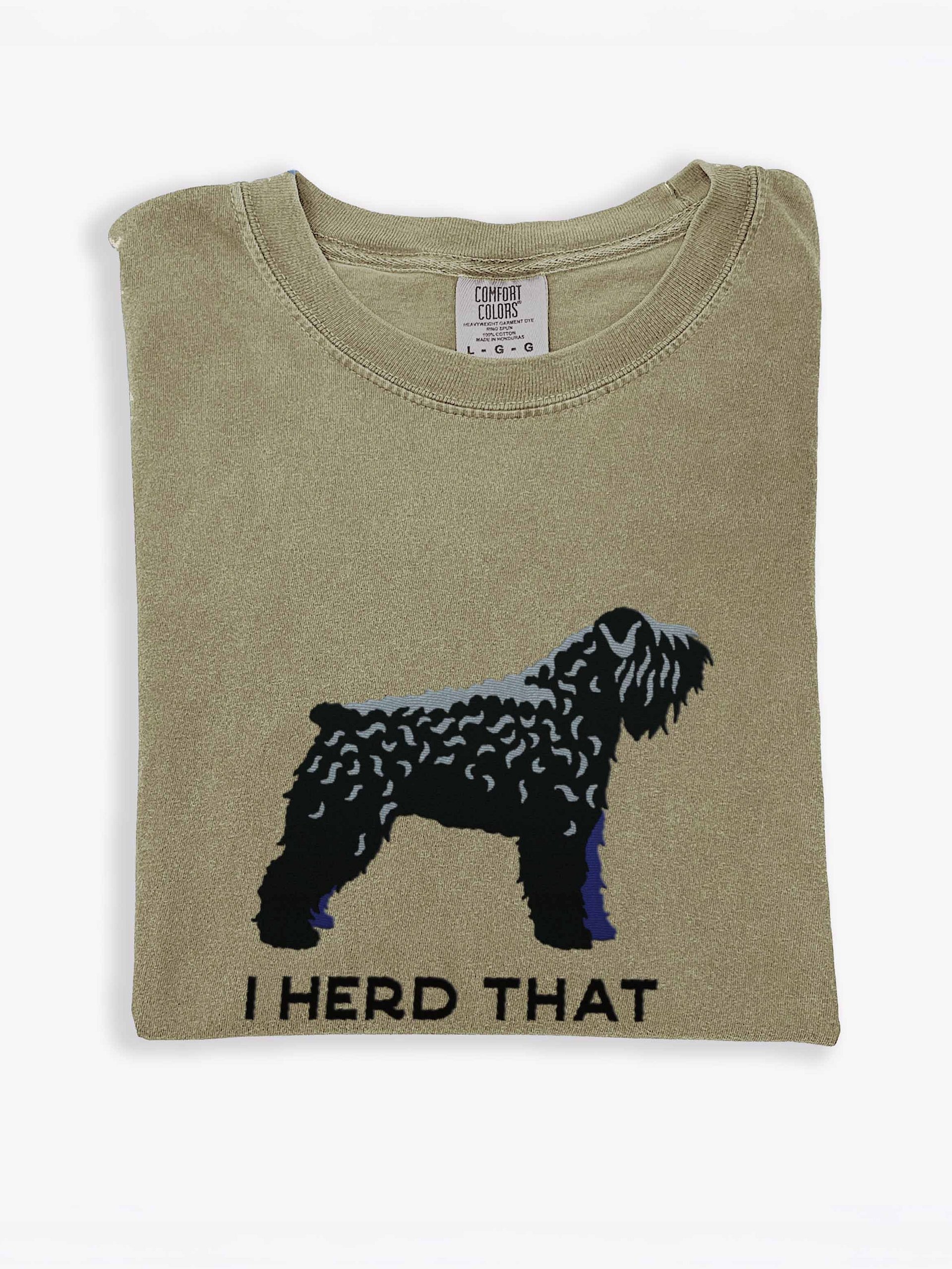 I Herd That T-Shirt(Embroidered) of a Bouvier des Flandres(Black) product image (1)