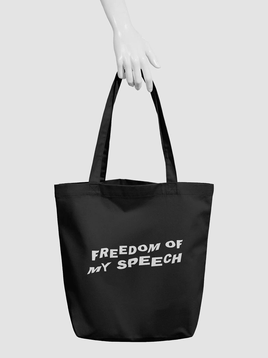 “Freedom of My Speech” Tote Bag – White Print Edition product image (3)