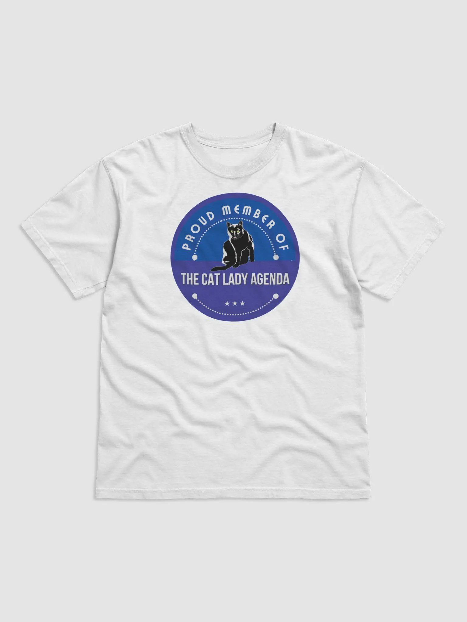 The Cat Lady Agenda blue logo T-shirt product image (2)