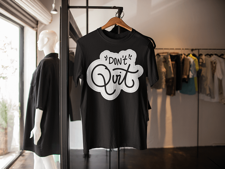 Don't Quit Black Unisex T-Shirt product image (2)