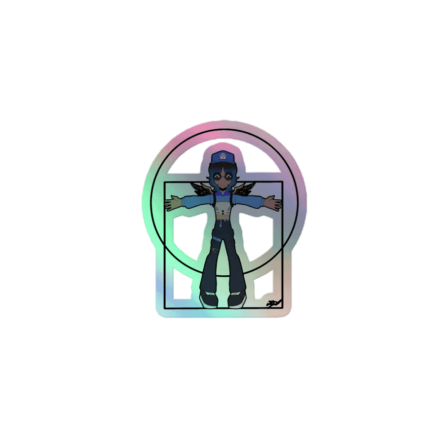 The Vitruvian HatKid | Holographic Sticker product image (1)