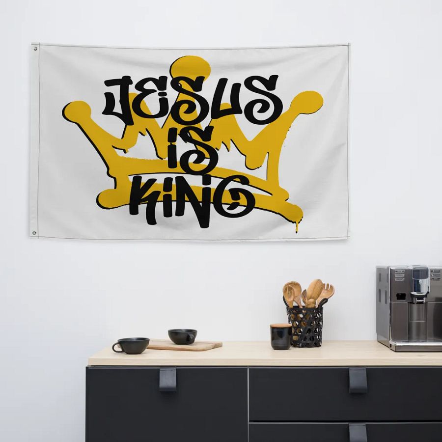 JESUS IS KING Flag product image (6)