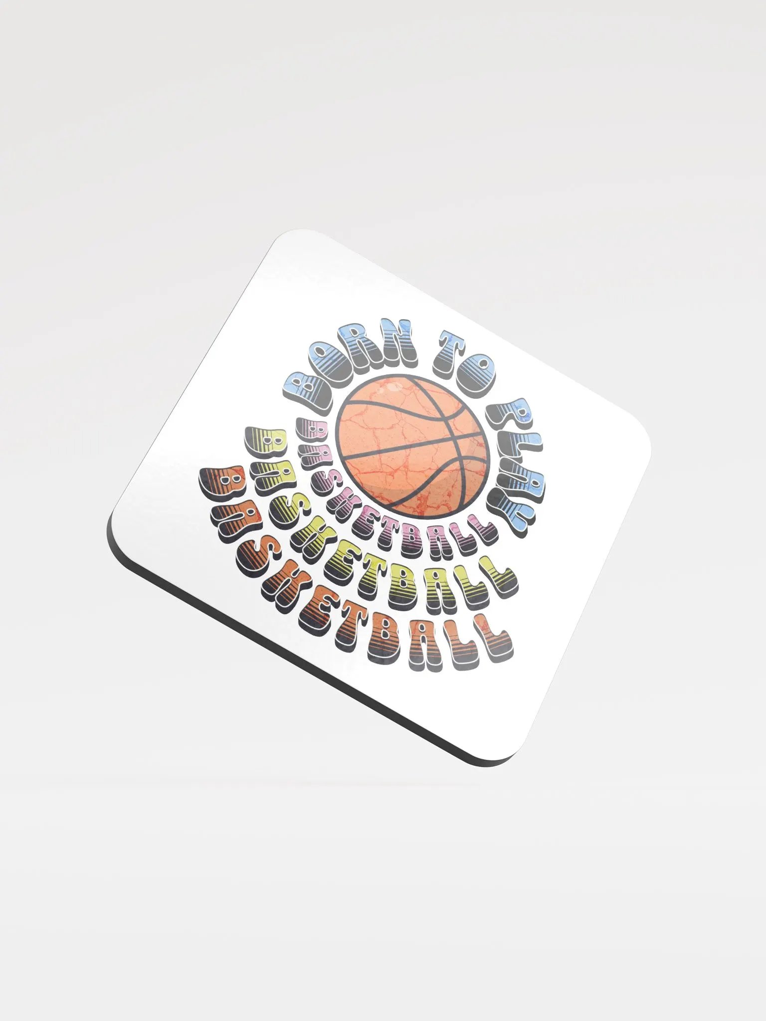 Born to Play Basketball Glossed Cork Coaster product image (2)