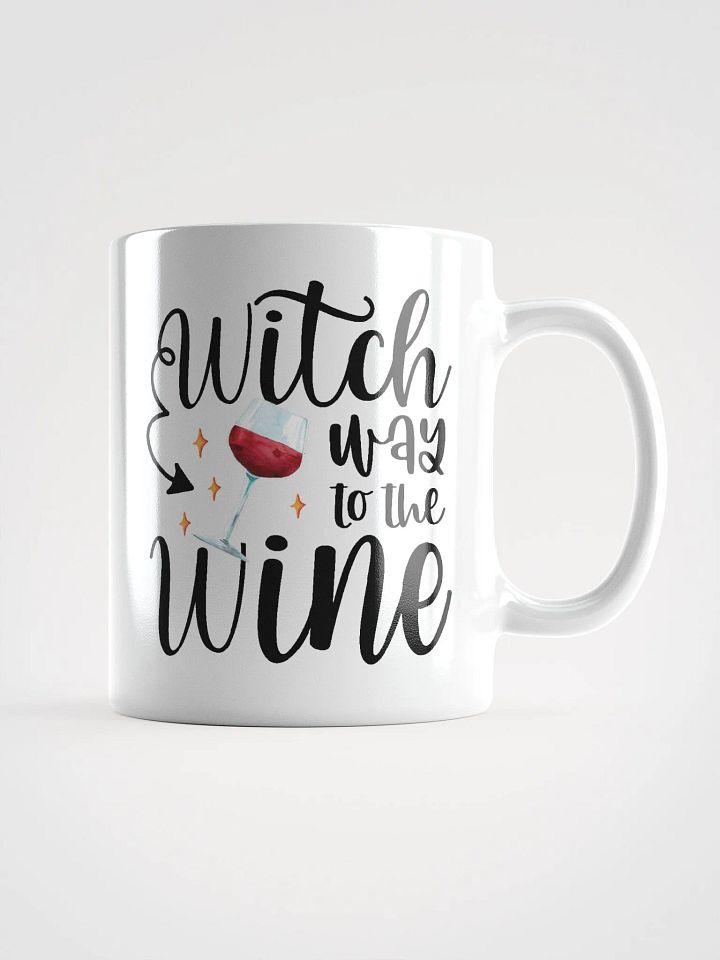 Witch Way to the Wine WHITE GLOSSY MUG - Witchy, Kitchen Witch, Magic Kitchen Gift product image (1)