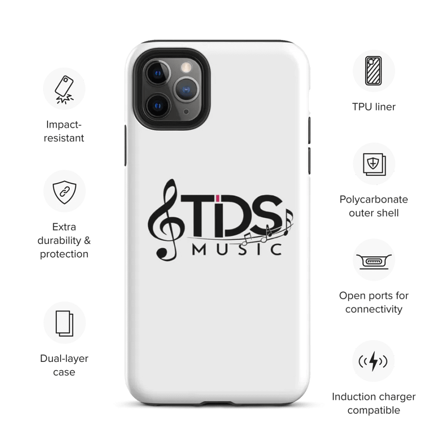 Tough Case for iPhone 11-16 with TDS Music Design - White product image (5)