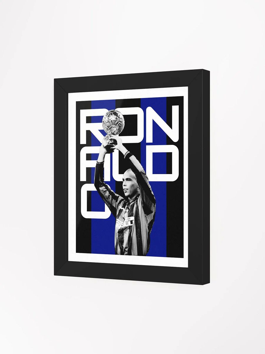 Ronaldo BW Inter Milan Name Art Framed Print product image (3)