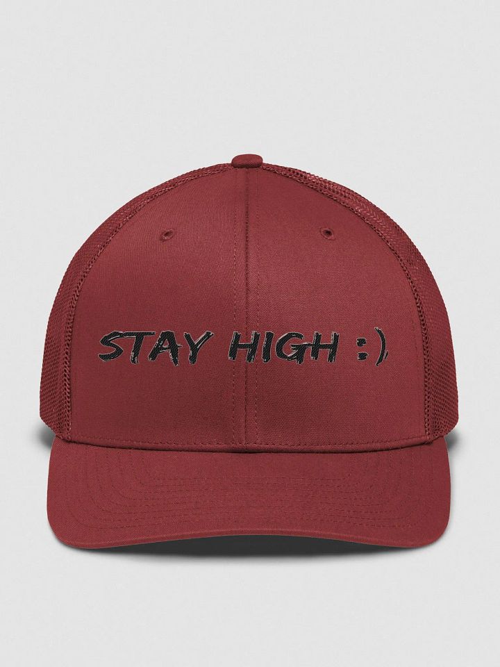 Richardson Stay High Trucker Hat (Black Text) product image (1)