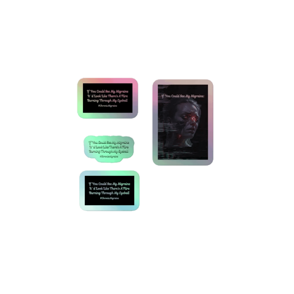 Migraines, Fire in My Eyeball, Holo Sticker Pack product image (1)