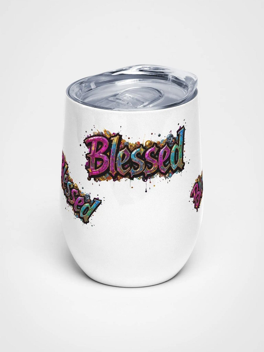 Blessed Glitter Wine Tumbler product image (1)