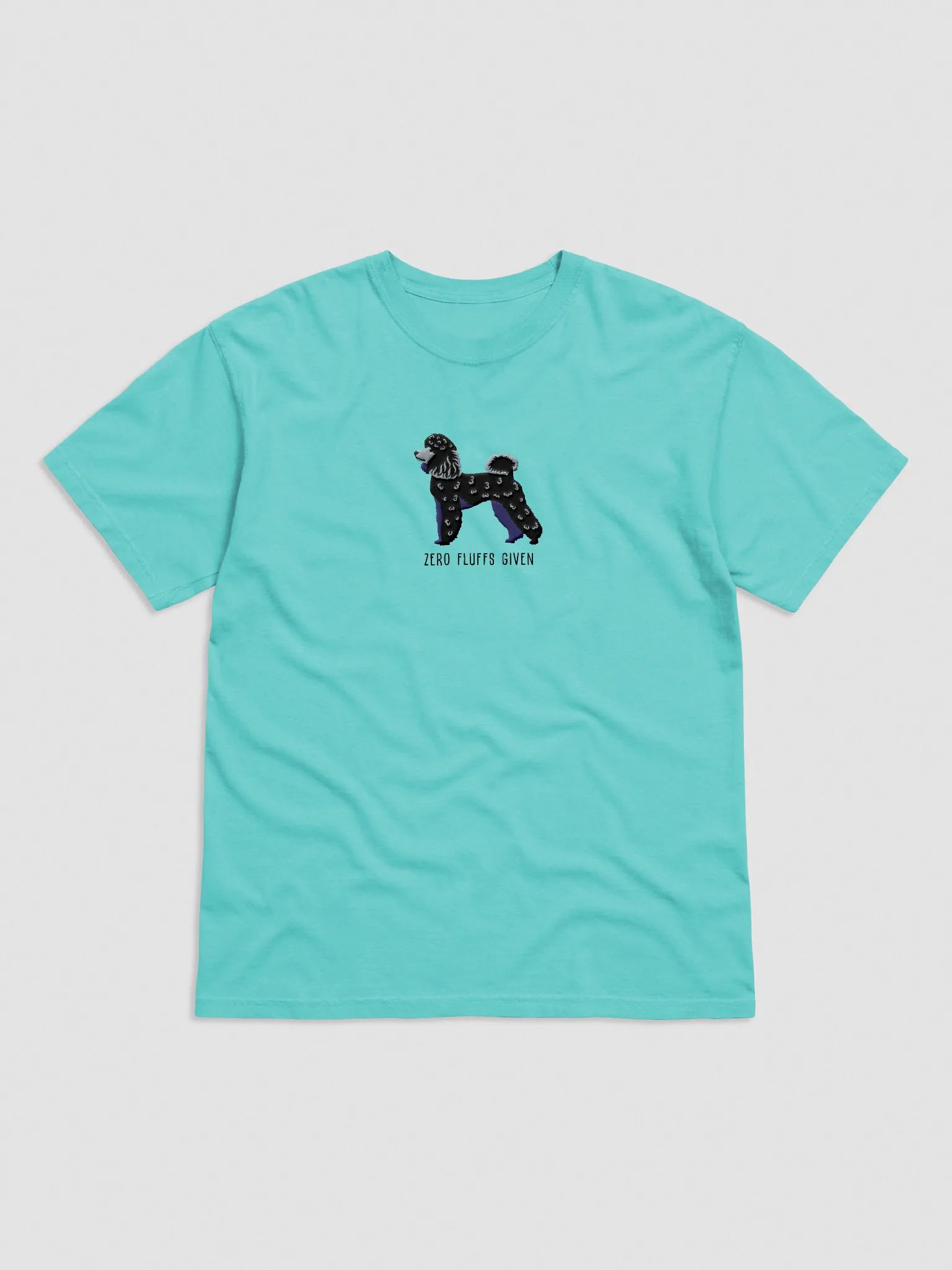 Zero Fluffs Given T-Shirt(Embroidered) of a Miniature Poodle(Black) product image (4)