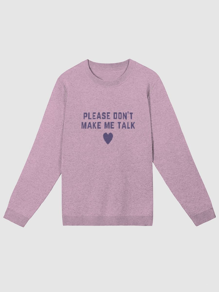 PLEASE DON'T MAKE ME TALK (duotone purple) knitwear classic crewneck product image (4)
