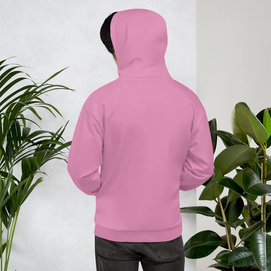 Plain Medium Carnation Pink True Summer Unisex Recycled Polyester Heavyweight Premium Hoodie by Treasure Pie product image (11)
