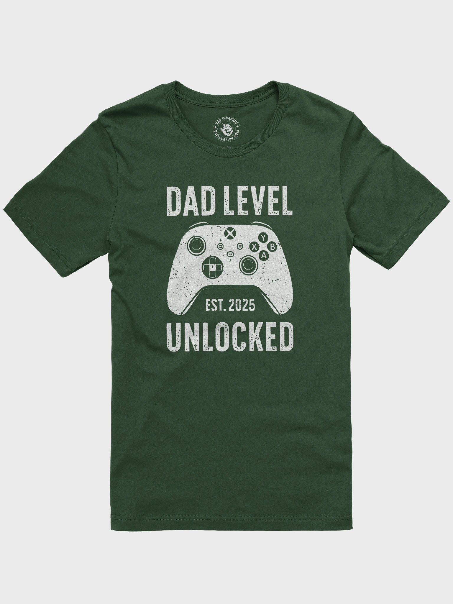 Dad Level Unlocked EST. 2025 Gamer X Console T-Shirt product image (1)